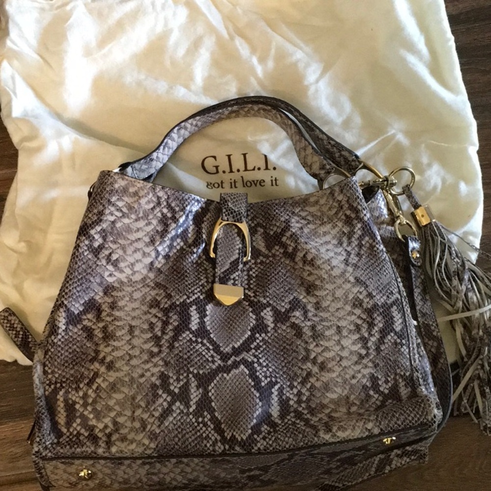 G.I.L.I. Snakeskin Patterned Bag - Picture 7 of 9